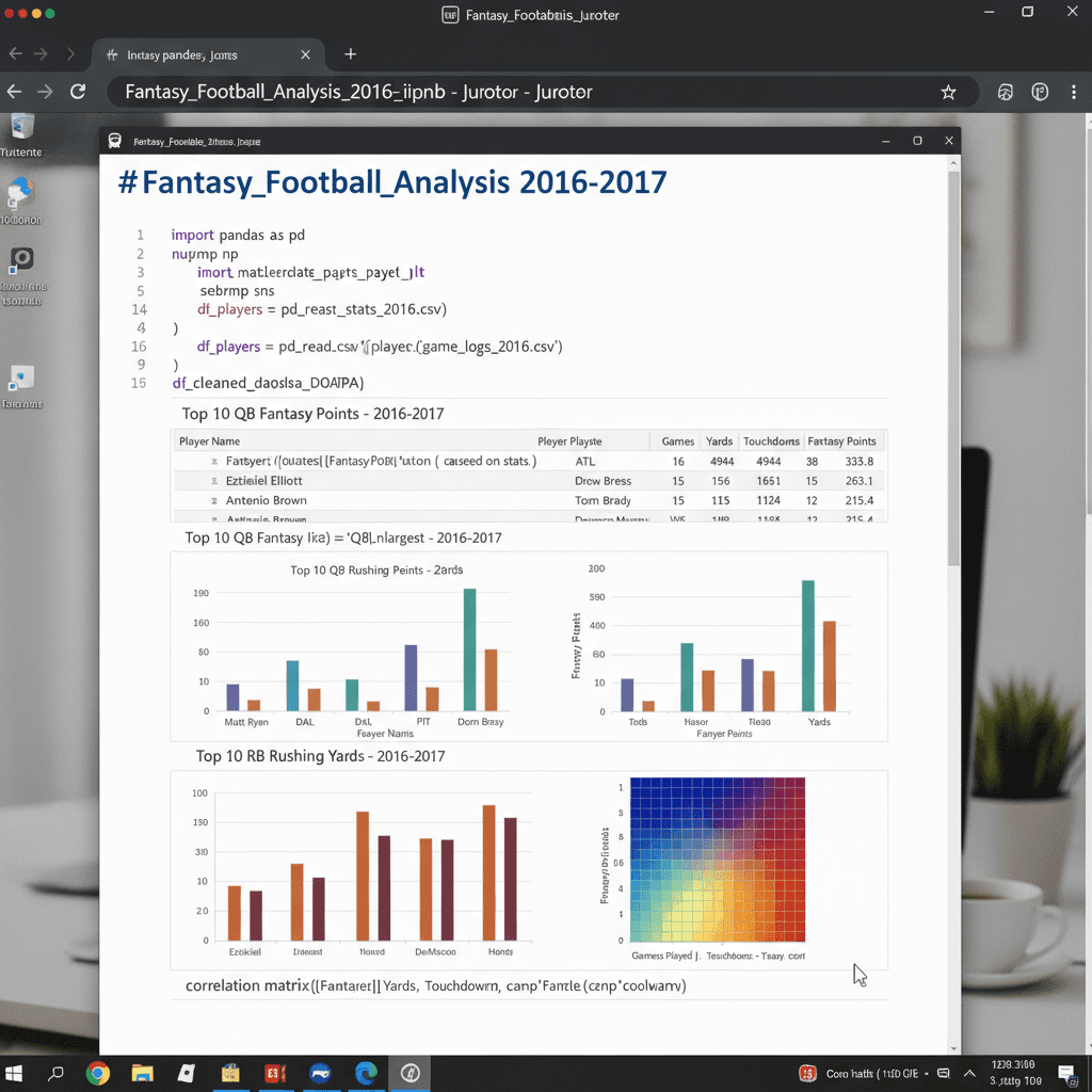 Fantasy Football Player Performance Analysis screen 1
